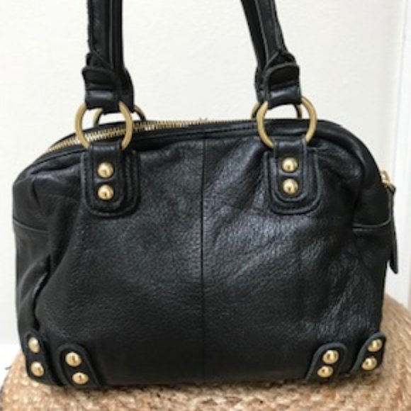 Linea Pelle Gold Stud Leather Bag - Picture 4 of 10